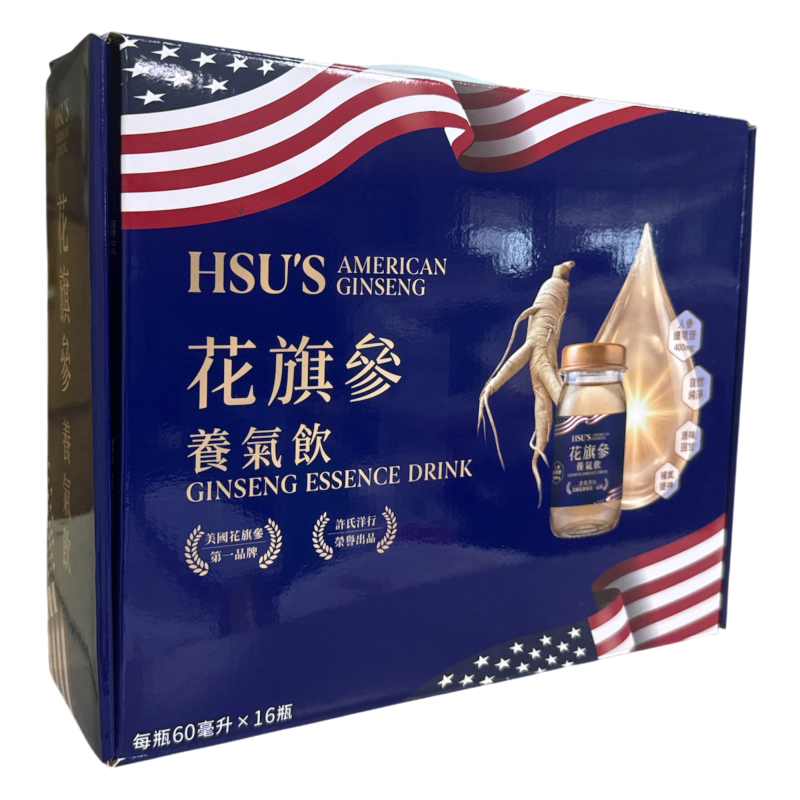 美國許氏粉光參養氣飲(60ml x 16瓶)/禮盒組